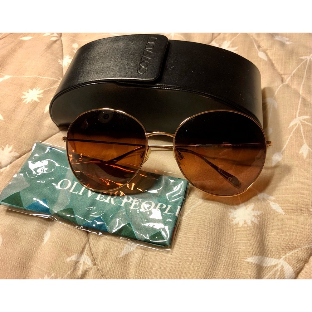 Oliver Peoples Gold Titanium Blondell Sunglasses